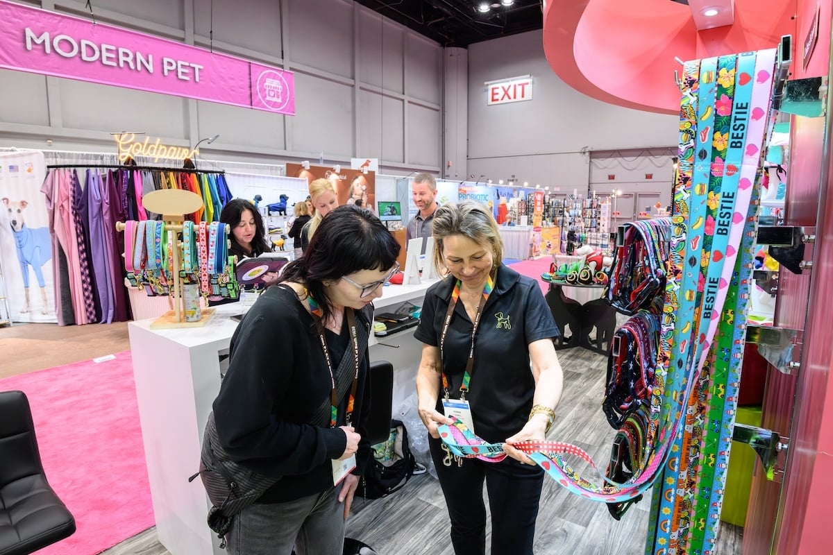 Browsing Colorful Leashes in The Modern Pet Area